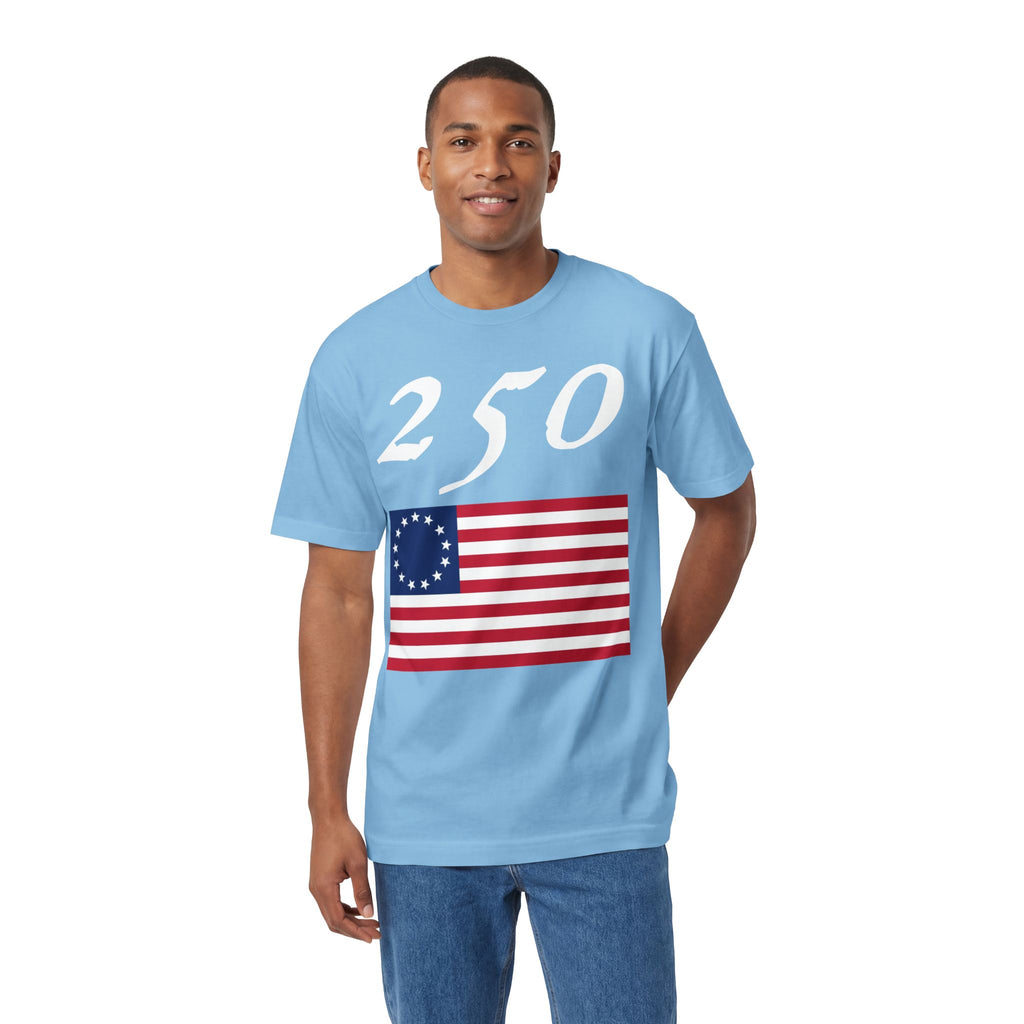 250 Betsy Ross Flag Tee — Historic American Patriot T-Shirt