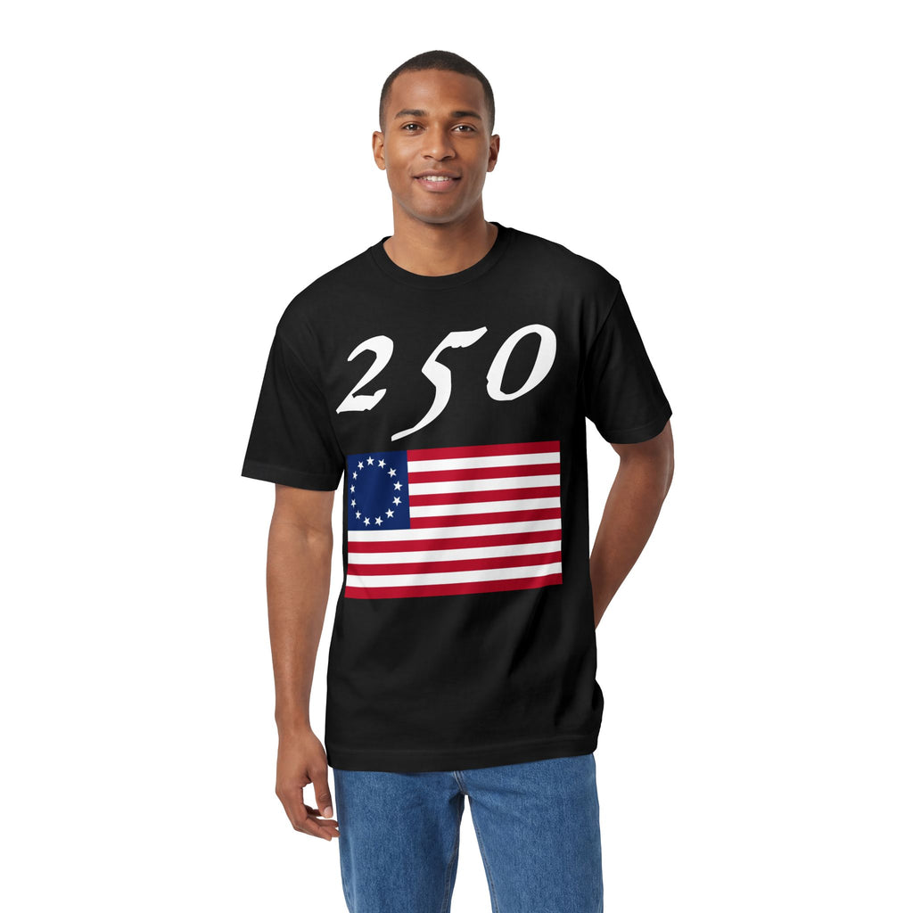 250 Betsy Ross Flag Tee — Historic American Patriot T-Shirt