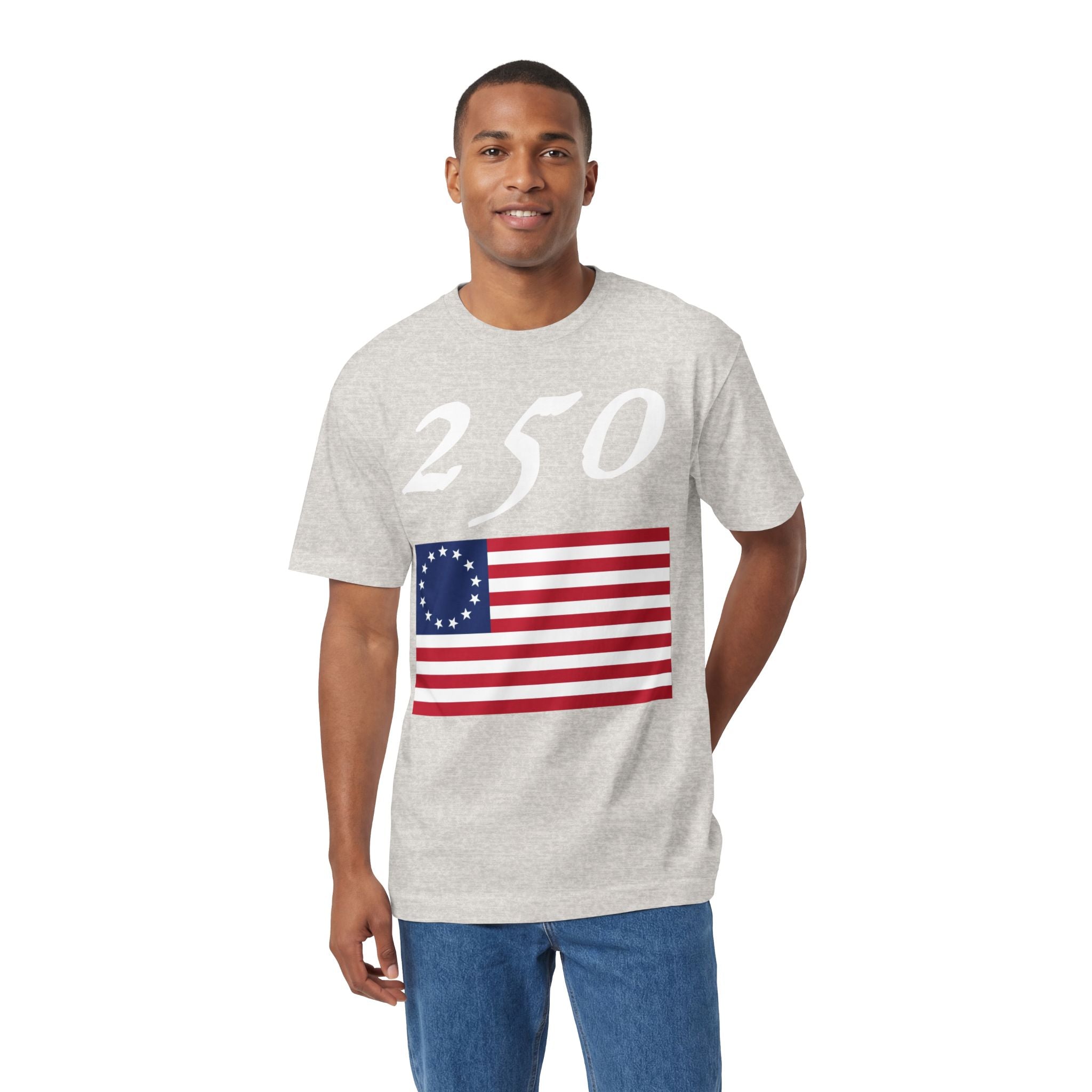 250 Betsy Ross Flag Tee — Historic American Patriot T-Shirt