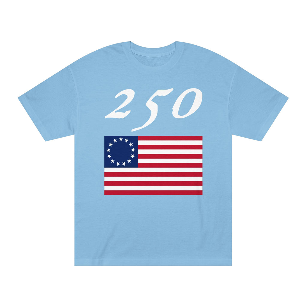 250 Betsy Ross Flag Tee — Historic American Patriot T-Shirt