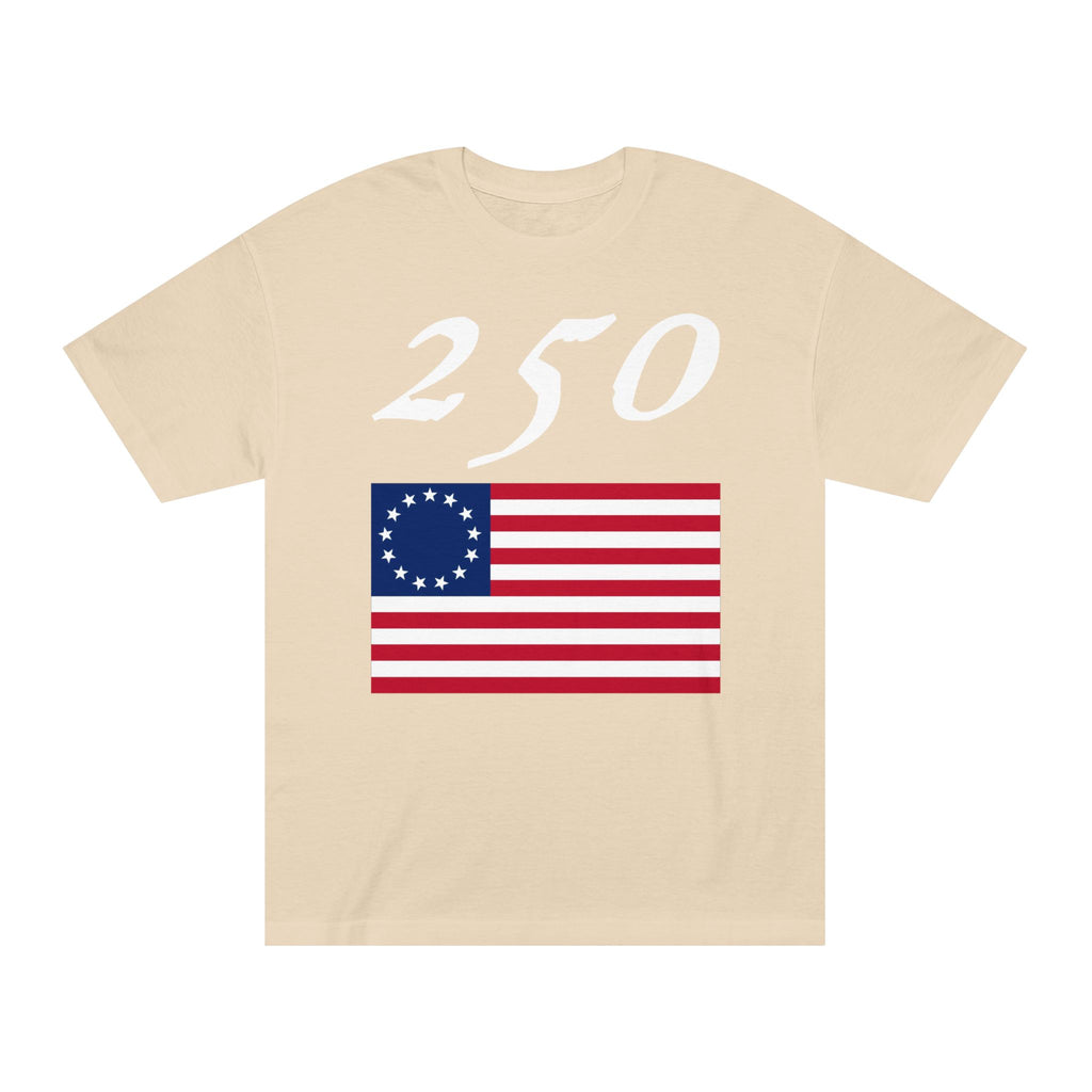 250 Betsy Ross Flag Tee — Historic American Patriot T-Shirt