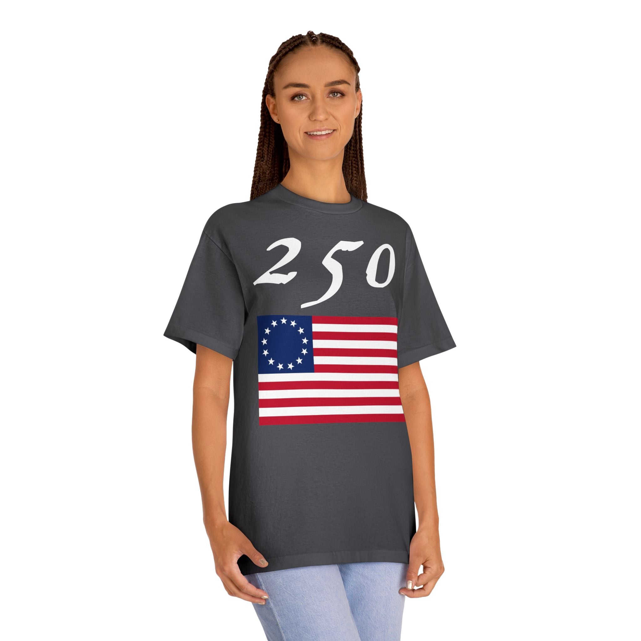 250 Betsy Ross Flag Tee — Historic American Patriot T-Shirt
